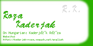 roza kaderjak business card